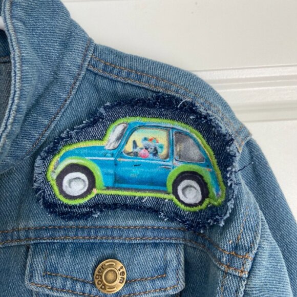 Toddler Custom Car Theme Jean Jacket Size 4 NWT - Picture 7 of 15